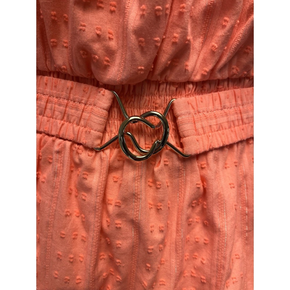 Lilly Pulitzer Off the Shoulder Louisa Tiered Papaya Punch Orange Dress XL Belt - Picture 3 of 12